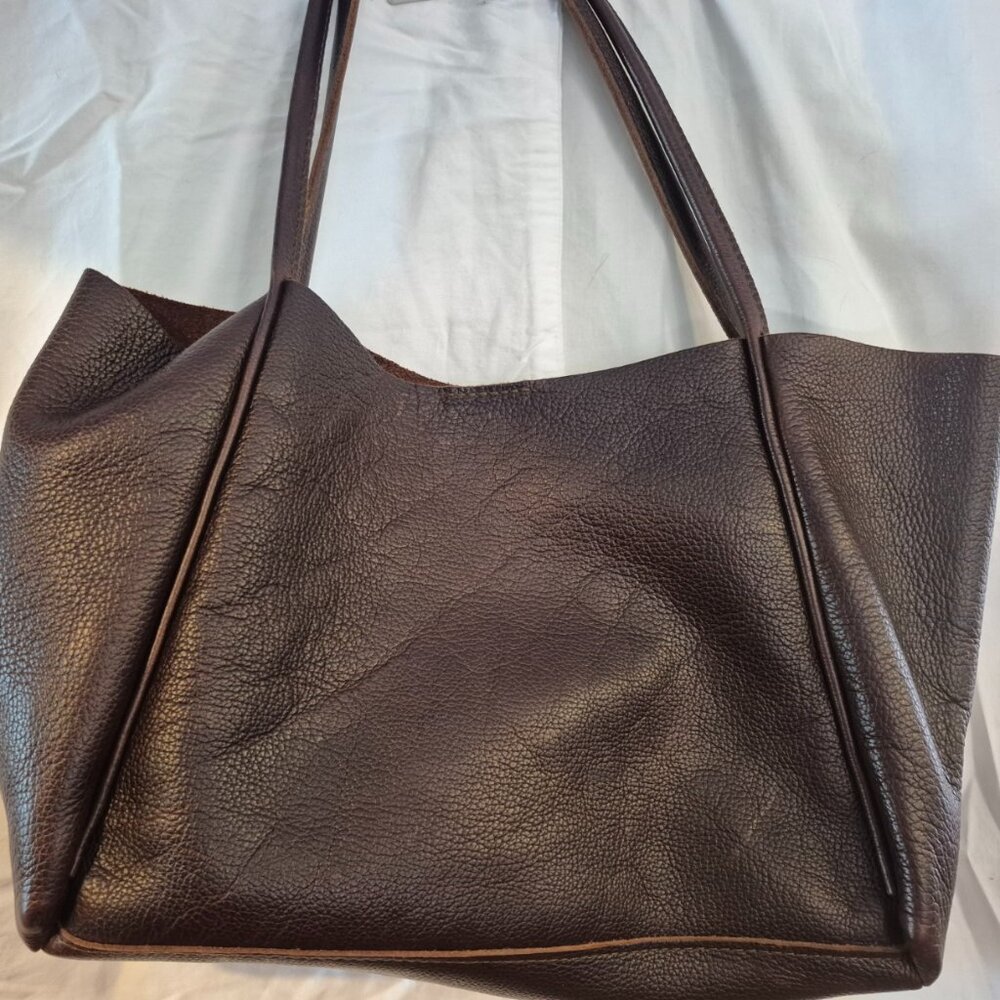 Portland Leather Large Verona Tote-Coldbrew